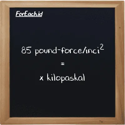 1 pound-force/inci<sup>2</sup> setara dengan 6.8948 kilopaskal (1 lbf/in<sup>2</sup> setara dengan 6.8948 kPa)